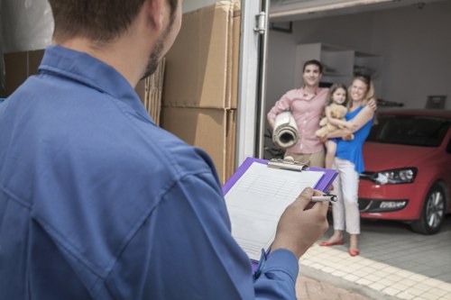 House movers preparing a Holland Park home removal