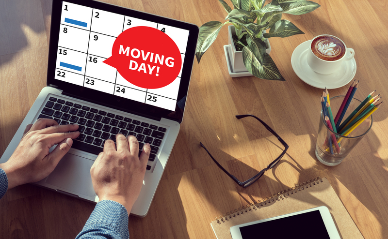 Checklist and packing supplies for a house move